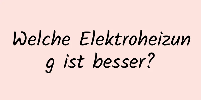 Welche Elektroheizung ist besser?