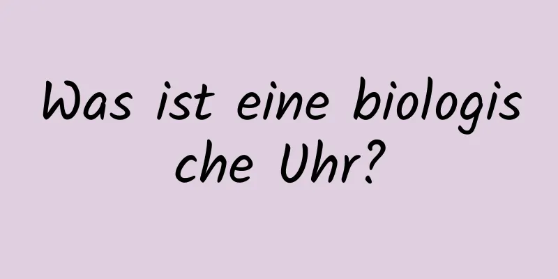Was ist eine biologische Uhr?