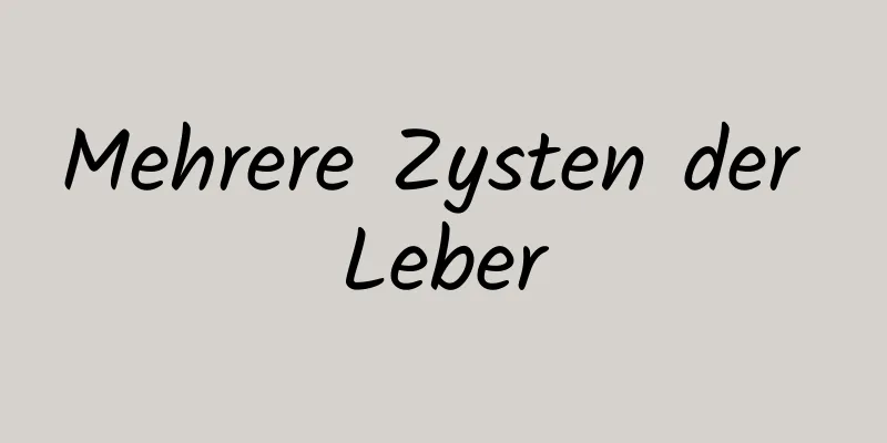 Mehrere Zysten der Leber