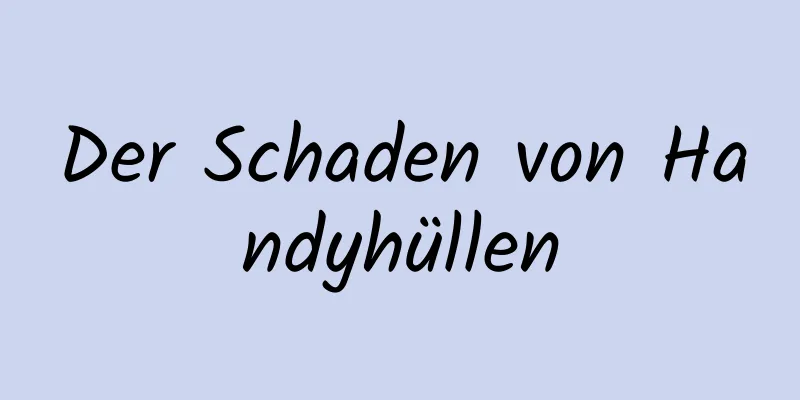 Der Schaden von Handyhüllen