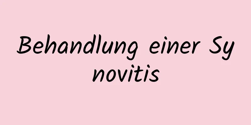 Behandlung einer Synovitis