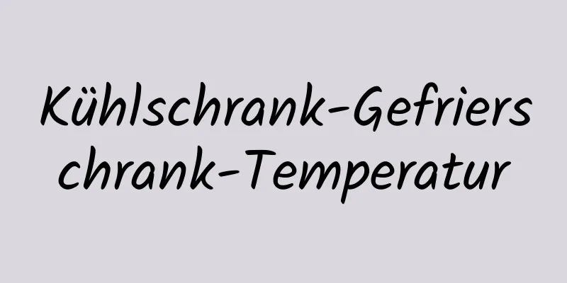 Kühlschrank-Gefrierschrank-Temperatur