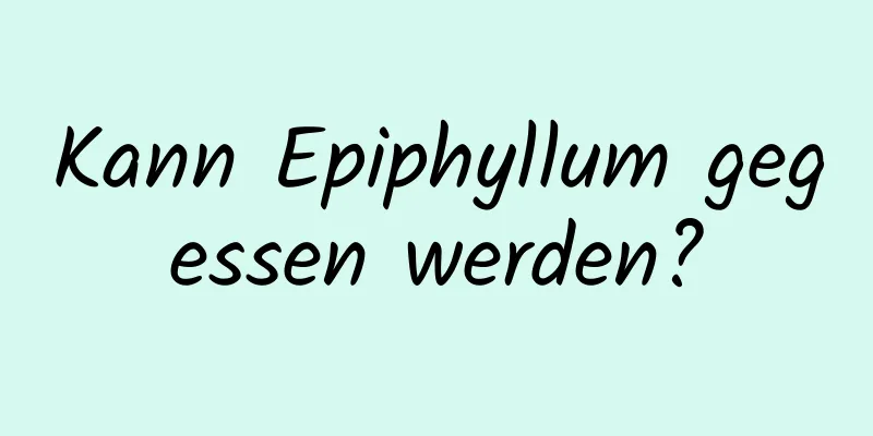 Kann Epiphyllum gegessen werden?