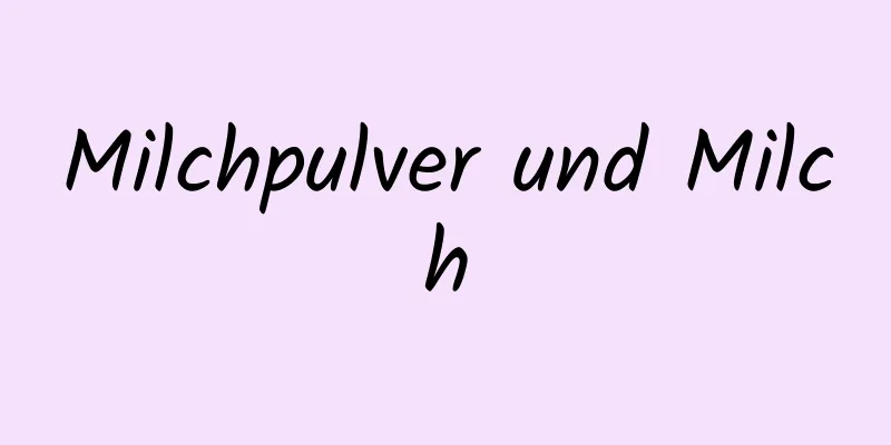Milchpulver und Milch