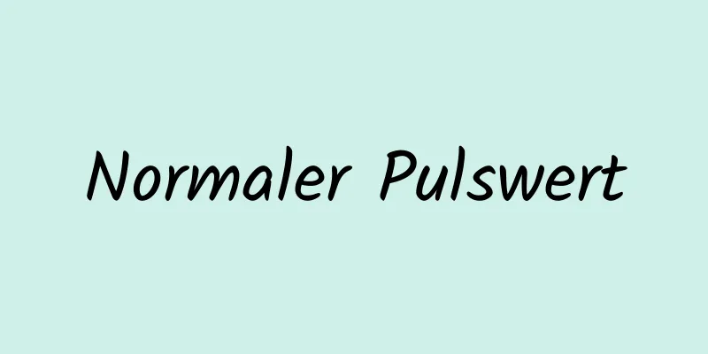 Normaler Pulswert