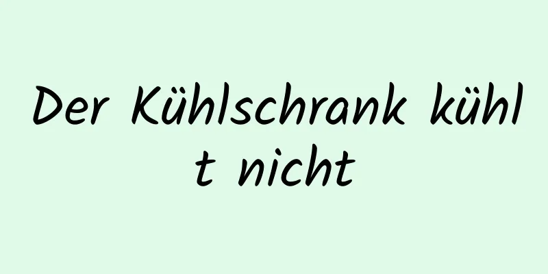 Der Kühlschrank kühlt nicht