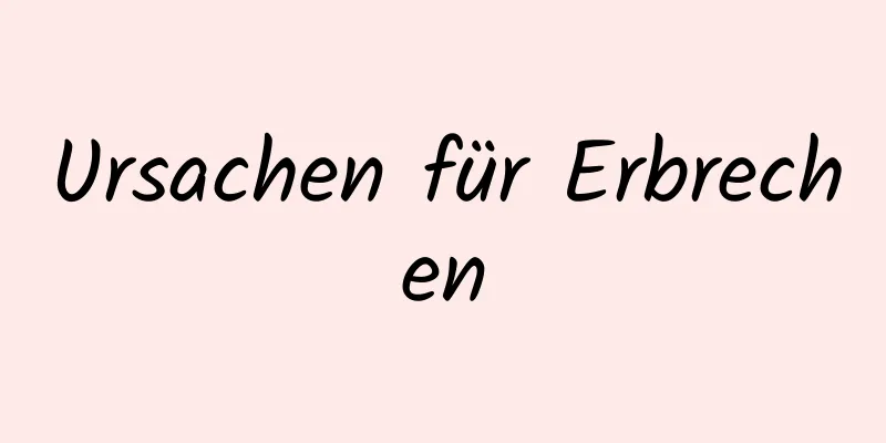 Ursachen für Erbrechen