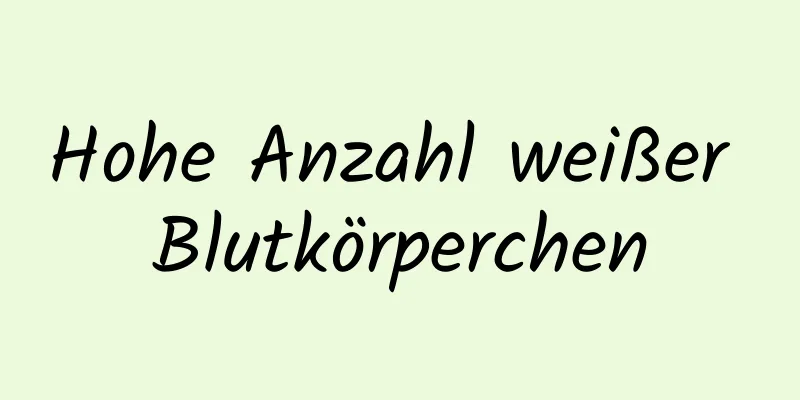 Hohe Anzahl weißer Blutkörperchen