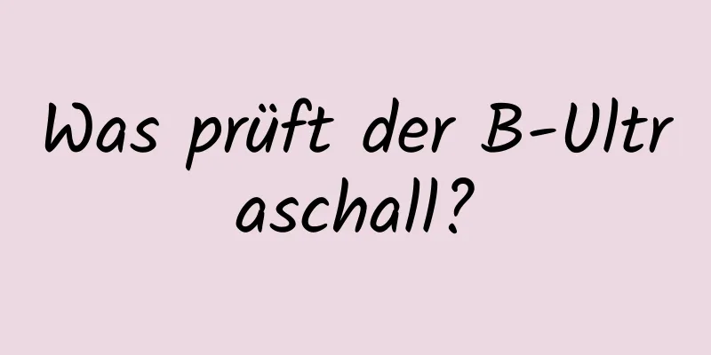 Was prüft der B-Ultraschall?