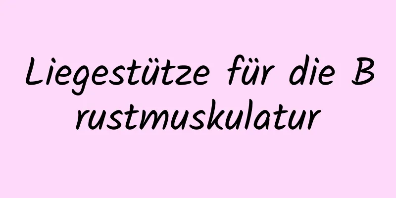 Liegestütze für die Brustmuskulatur