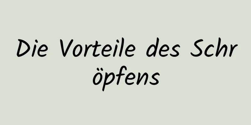 Die Vorteile des Schröpfens