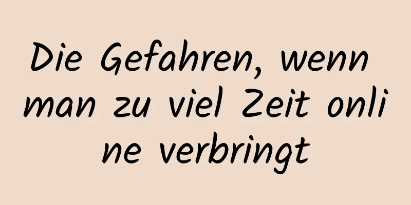 Die Gefahren, wenn man zu viel Zeit online verbringt