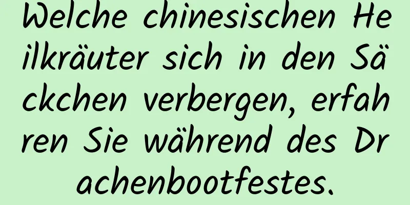 Welche chinesischen Heilkräuter sich in den Säckchen verbergen, erfahren Sie während des Drachenbootfestes.