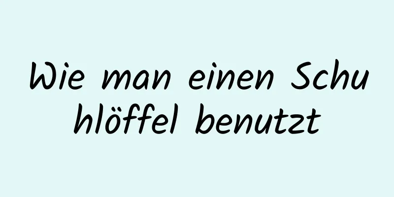 Wie man einen Schuhlöffel benutzt