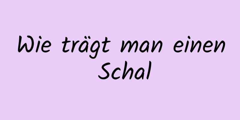 Wie trägt man einen Schal