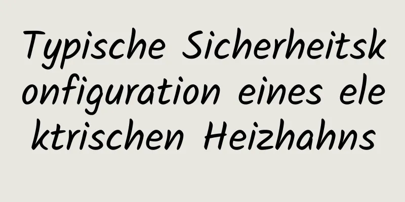 Typische Sicherheitskonfiguration eines elektrischen Heizhahns