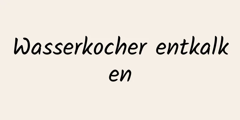 Wasserkocher entkalken