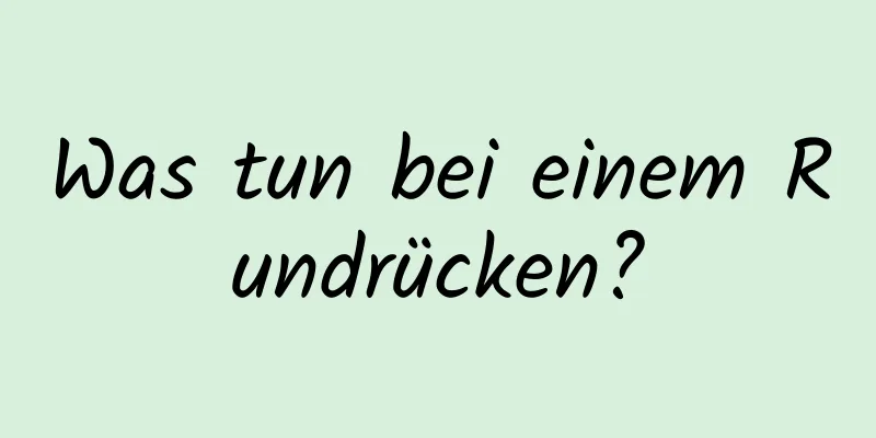 Was tun bei einem Rundrücken?