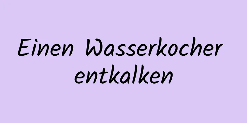 Einen Wasserkocher entkalken