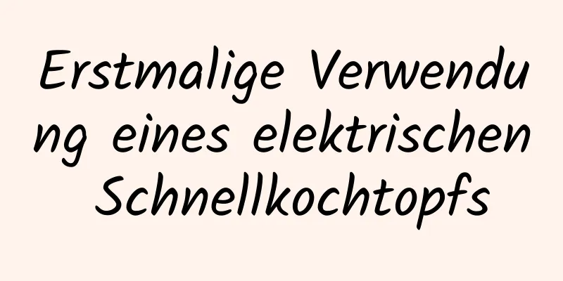 Erstmalige Verwendung eines elektrischen Schnellkochtopfs