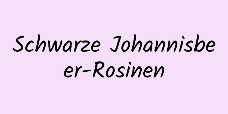 Schwarze Johannisbeer-Rosinen