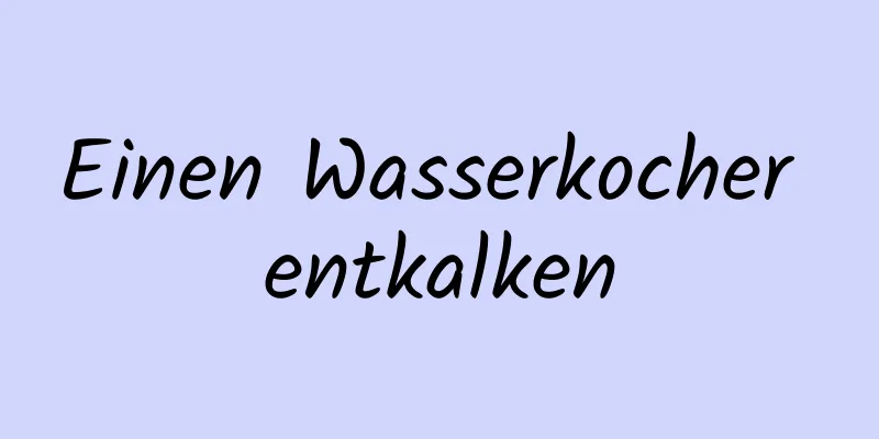 Einen Wasserkocher entkalken