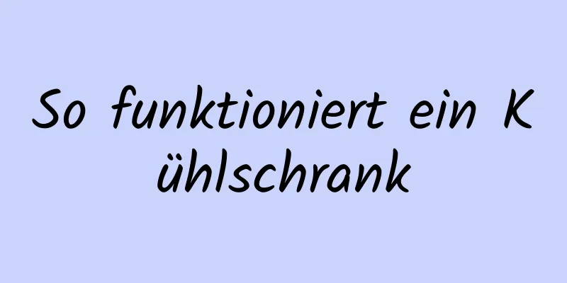 So funktioniert ein Kühlschrank