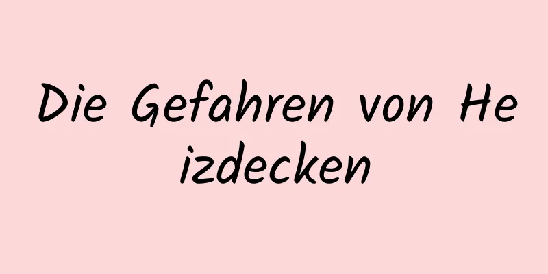 Die Gefahren von Heizdecken