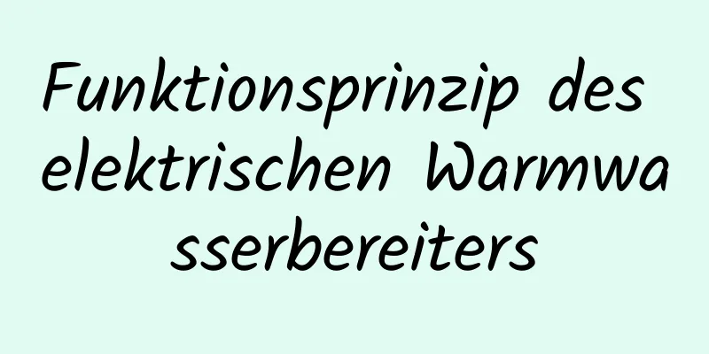Funktionsprinzip des elektrischen Warmwasserbereiters