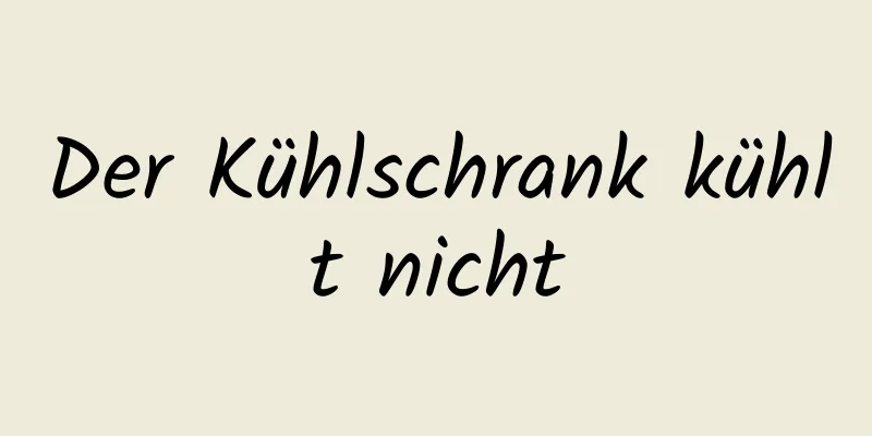 Der Kühlschrank kühlt nicht