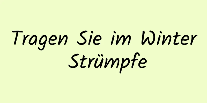 Tragen Sie im Winter Strümpfe