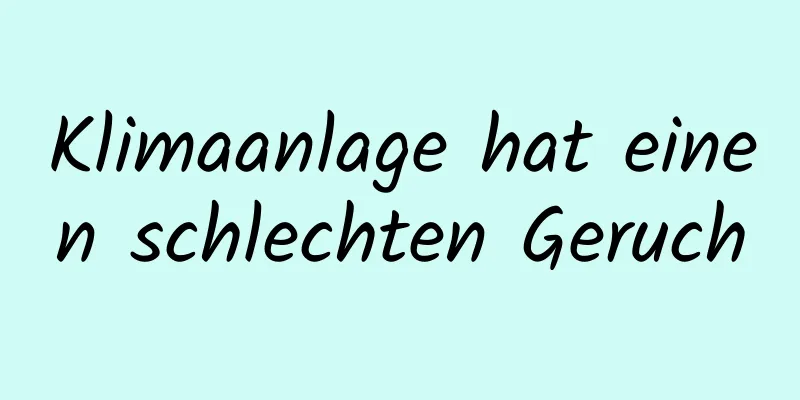 Klimaanlage hat einen schlechten Geruch
