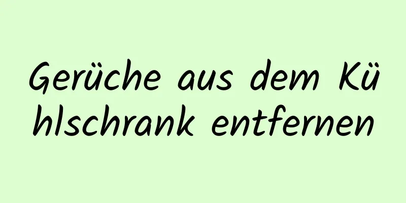 Gerüche aus dem Kühlschrank entfernen