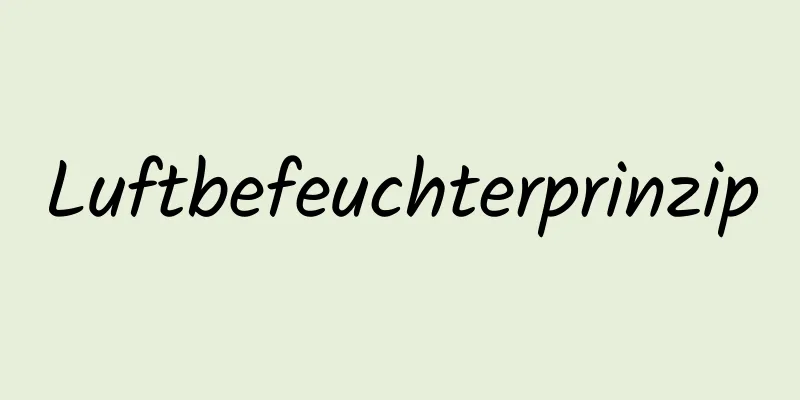 Luftbefeuchterprinzip