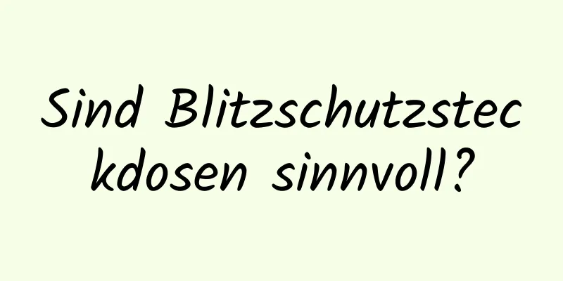 Sind Blitzschutzsteckdosen sinnvoll?
