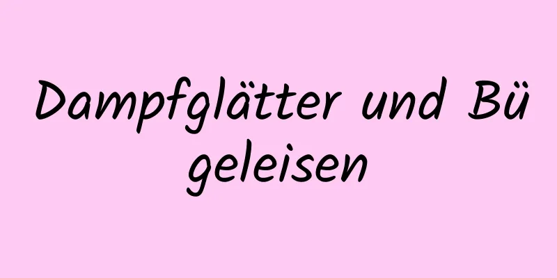 Dampfglätter und Bügeleisen