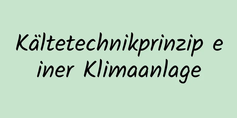Kältetechnikprinzip einer Klimaanlage