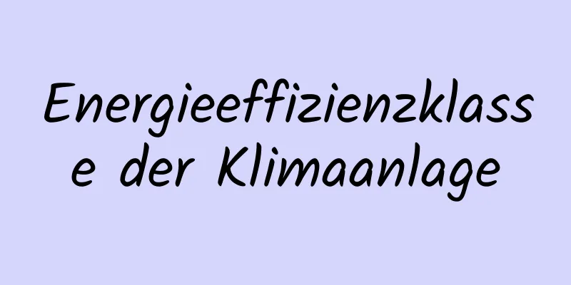 Energieeffizienzklasse der Klimaanlage