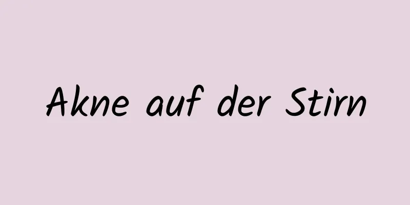 Akne auf der Stirn