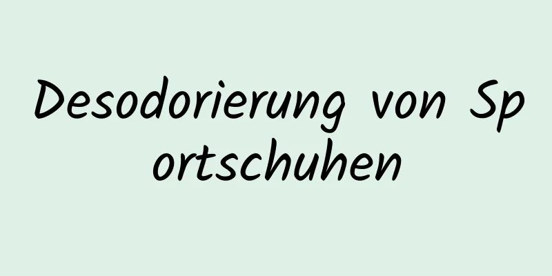 Desodorierung von Sportschuhen