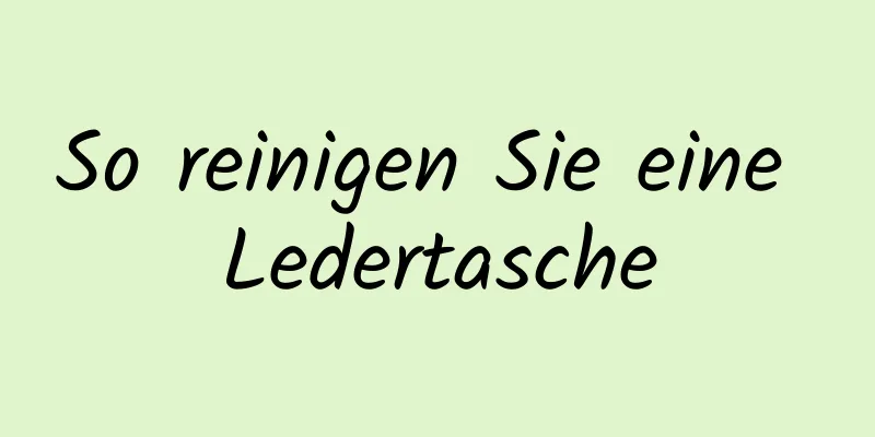So reinigen Sie eine Ledertasche