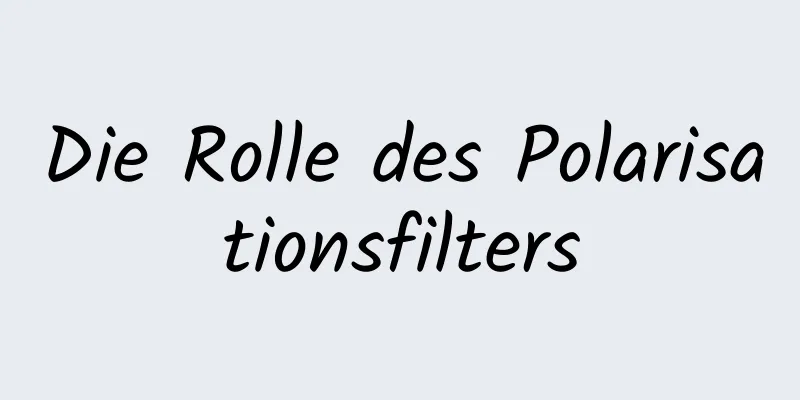 Die Rolle des Polarisationsfilters