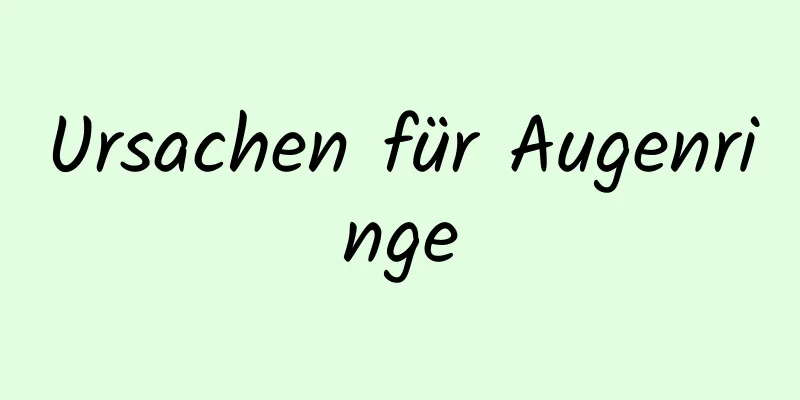 Ursachen für Augenringe