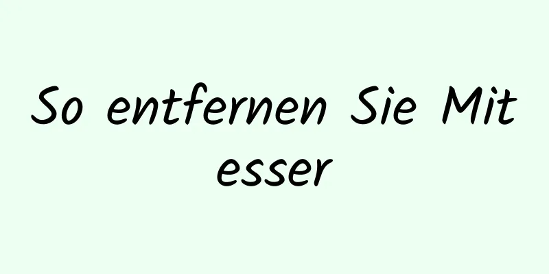 So entfernen Sie Mitesser