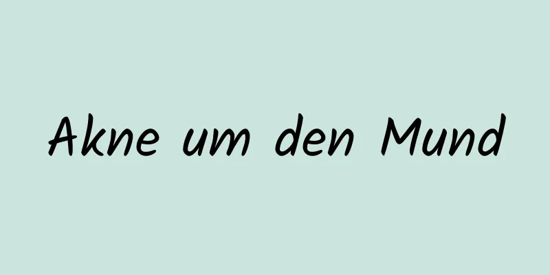 Akne um den Mund