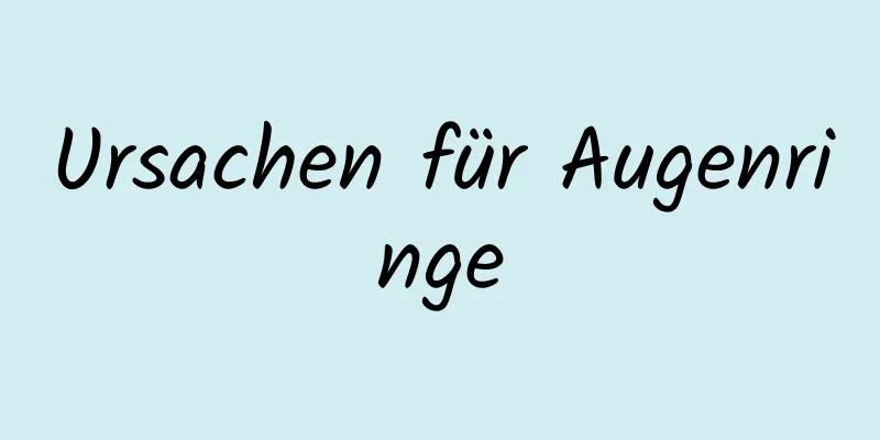 Ursachen für Augenringe