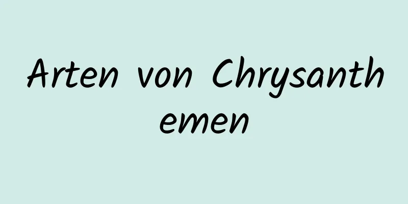 Arten von Chrysanthemen