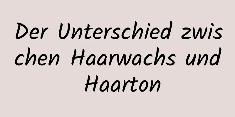 Der Unterschied zwischen Haarwachs und Haarton