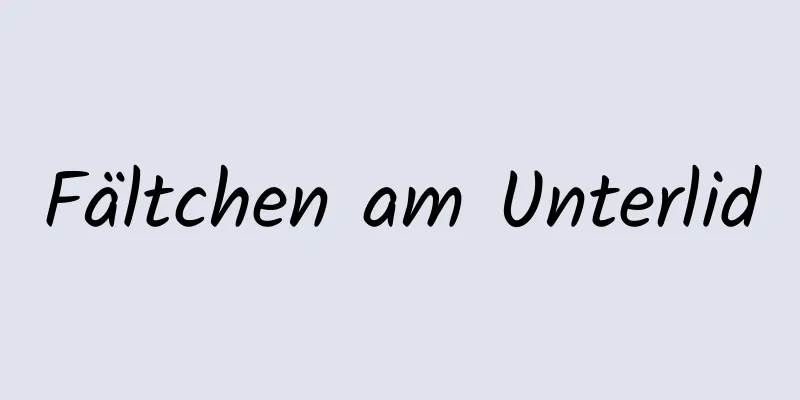 Fältchen am Unterlid