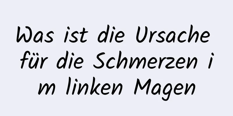 Was ist die Ursache für die Schmerzen im linken Magen